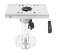 Alomejor Piédestal de Siège Réglable en Alliage d'aluminium, Socle de Siège de Bateau, Hauteur de 330 à 480 Mm, Pivot à 360 Degrés, Réglage à 7 Niveaux pour Camping-Car, Bateau, Yacht, Pont,