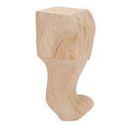 Alomejor Pieds de Table en Bois de Caoutchouc gravé Exquis, Pied de canapé sophistiqué pour Hôtel et Maison D'hôtes, 4 Pièces, Pieds D'armoire Sculptés (15 * 6 cm) (15 * 6 cm)
