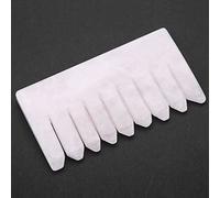 Alomejor Pierre de Massage en Forme de Peigne à Plaque à Gratter en Quartz Rose Naturel pour une Peau Lisse, Hydratante, Outil de Soins de santé pour une Peau Rajeunie