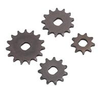 Alomejor Pignon, 4 Pièces Ensemble de Pignons de Chaîne en Fer à Trou en H pour Moteur 15T 13T 11T 9T avec Diamètre Intérieur de 10 Mm pour Vélo Tout Terrain, Scooter électrique