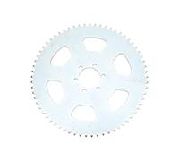 Alomejor Pignon de Chaîne en Acier au Carbone, Pignon de Chaîne, 65 Dents, Alésage de 37 Mm, Montage à 6 Trous, Transfert de Puissance traité Thermiquement, Remplacement pour Go Kart, Mini Vélo,