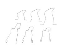 Alomejor Pince à Ressort de Retenue de Phare, 6 Pièces, Pince de Retenue d'ampoule de Phare en Acier pour Véhicules H1 H3 H4 H7, Kit de Remplacement à Ajustement Précis