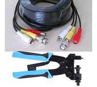 Alomejor Pince à Sertir Outil de Compression Réglable Professionnel Professionnel pour Câbles Coaxiaux F BNC Acier à Outils Durable 1 unité