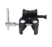 Alomejor Pince de Montage en V, Plaque de Batterie en Alliage d'aluminium avec Pince Réglable, Conception Antidérapante pour Support d'éclairage et Trépied