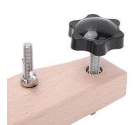 Alomejor Pince pour Chevalet de Guitare, Outil de Remplacement de Chevalet en érable avec Joint en Liège pour L'entretien de la Guitare, Fente Intérieure de 14 Mm à 62 Mm, 2 Trous Filetés