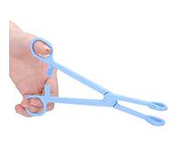Alomejor Pinces à Alimentation, Outil d'alimentation en Plastique Bleu pour Le Soin des Tortues et des Lézards, Poignée Ergonomique et Tête Ronde pour Une Alimentation Douce, Pinces de 19 Cm de Long