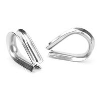 Alomejor Pinces à coudre de 18 mm, Dés à coudre en fil de fer marine, clip de manchon de câble de bateau, acier inoxydable