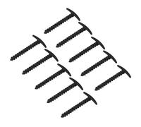 Alomejor Piquets de Sol en Plastique Durables en Forme de T de 5.7 Pouces pour Le Camping, 10 Piquets de Camping pour Auvent de Tente dans Le Sol de la Pelouse (Black)