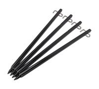 Alomejor Piquets de Tente, 4 Pièces Piquets de Sol Incassables de 11,02 Pouces de Camping en Alliage D'aluminium avec Crochet renforcé pour Tente à Auvent dans des Sols Durs et par Temps