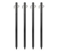 Alomejor Piquets de Tente 4 Pièces, Piquets de Tente Incassables en Alliage D'aluminium avec Conception de Crochet renforcé, pour Sécuriser Les Auvents en Extérieur