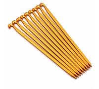 Alomejor Piquets de Tente, léger et résistant Heavy Duty, Piquets Camping en Alliage Aluminium doré 16cm for randonneurs campeurs et Survie d'urgence