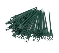 Alomejor Piquets Universels pour Lumières de Noël, 9 Pouces de Haut, Robustes, pour Lumières Extérieures, 50 Pièces pour Fête sur Patio (Green)