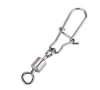 Alomejor Pivot de pêche,50 pièces Acier Inoxydable Verrouillage Rapide,Accessoires pêche roulants for Eau Douce mer Plein air Camping Loisirs