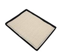 Alomejor Planche à Gratter en Sisal et Chanvre Blanc Durable pour Protéger Les Meubles, Tapis à Gratter pour canapé avec Crochets et Boucles pour Chats, 15,35 X 11,42 X 0,16 Pouces (White)