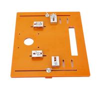 Alomejor Plaque de Base de Coupe à Main Pratique avec Conception de Poinçonnage, Plaque de Base de Scie Circulaire 28x25 Cm pour Moteur de 4 Pouces, Planche Combinée Haute Résistance pour Insert de