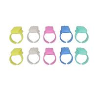Alomejor Plastic Knitting Thimble, Durable Yarn Guide 10pcs