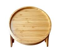 Alomejor Plateau à Clipser pour Bras de canapé, Table Portable en Bambou pour Collations et Boissons, Convient pour Un Espace limité, Idéal pour Les Appartements et Les Dortoirs, 25,4 Cm (Rouge)