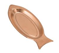 Alomejor Plateau de Service en Acier Inoxydable en Forme de Poisson, Durable pour les Fêtes, Banquets, Mariages, Anniversaire, Mariage (L)
