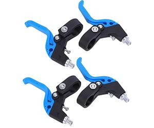 Alomejor Poignée de Frein de Vélo pour Enfants, Texture Serrée, Engagement Noir Vert pour Guidon de 22.2mm de Diamètre (Bleu noir)