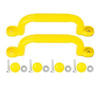 Alomejor Poignées Enfants Antidérapantes pour Cabane en Arbre et Escalade - Kit Complet avec Vis et Accessoires, Idéal Jouet Swing Sécurité (Jaune)