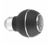 Alomejor Pommeau de Levier de Vitesse de Voiture, Pommeau de Levier de Vitesse Manuel en Cuir en Alliage d'aluminium à 5 Vitesses pour la Plupart des Véhicules (Un (noir))