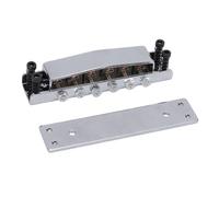 Alomejor Pont de Guitare à 6 Cordes, Alliage de Zinc plaqué Cr pour Pont et Base de Remplacement de Guitare électrique