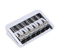 Alomejor Pont de Guitare électrique en Alliage de Zinc, Pont Fixe à 6 Cordes avec Conception à Chargement par le Haut, Espacement des Cordes Réglable, Repose-poignet en Forme D'arc, pour