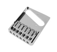 Alomejor Pont de Guitare en Laiton, Remplacement de Chevalet Asymétrique Réglable avec Conception Traversante pour Guitare électrique Style TL