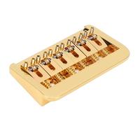 Alomejor Pont de Guitare, Espacement des Cordes de 10,5 Mm, Selle Fixe en Cuivre, Pont Rigide en Alliage de Zinc pour Guitare électrique à 6 Cordes, doré