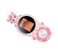 Alomejor Portable Handheld Magnifier 500x with LED Light (Pink)