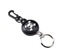 Alomejor Porte-clés à Enrouleur Rétractable avec Câble en Acier et Mousqueton