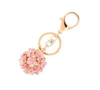 Alomejor Porte-clés Fleur en Strass Cristal Rose, Pendentif à Breloque Brillant et Durable, Sac à Main, Cadeau de Voiture pour Fête ou Banquet, Matériau en Alliage