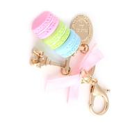 Alomejor Porte-clés Macaron Mignon en Alliage avec Tour (BLUE)