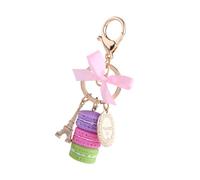 Alomejor Porte-clés Macaron Mignon en Alliage avec Tour (PURPLE)