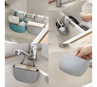 Alomejor Porte-éponge D'évier Suspendu, Support D'évier pour L'organisation de la Cuisine en Matériau TPR Blanc (GREY)