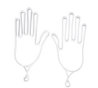 Alomejor Porte-Gants de 2 Pièces, Accessoire de Civière de Support de Gants Polyvalent pour Le Séchage de la Main Droite Gauche (White)