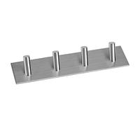 Alomejor Porte-serviettes Adhésif en Acier Inoxydable, Support Mural pour Chambres à Coucher, Salles de Bains, Placards, Argent 1 Pièce (4 crochets)