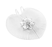 Alomejor Porte-serviettes moderne en feuille de fer avec bras lesté pour décoration de table, support plat de style nordique pour bureau, restaurant, maison (argent)