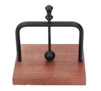 Alomejor Porte-Serviettes pour Table de Maison avec Base en Bois élégante, Support en Métal Robuste pour Restaurant, café, Distributeur de Serviettes en Bois Massif (BLACK)