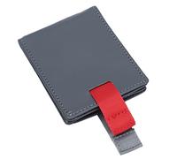 Alomejor Portefeuille Fin en Cuir Gris Clair, élégant, à Deux Volets, Porte-Cartes à Clip pour Un Usage Quotidien