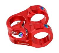 Alomejor Potence Courte en Alliage D'aluminium CNC, Potence Creuse Colorée pour Guidon de Vélo DIY (Rouge)