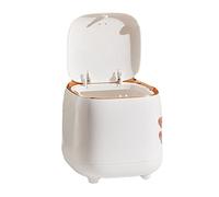 Alomejor Poubelle de Bureau de Type Poussoir, Conteneur à Ordures à Double Couche à la Mode pour le Salon, Style Tendance, Utilisation Facile pour les Petits Espaces ABS 5,9" (WHITE)