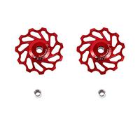 Alomejor Poulie céramique, Durable résistante à la Corrosion poulie Alliage Aluminium pour VTT randonnée Ville Montagne