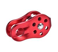 Alomejor Poulie d'escalade Voyage Corde d'escalade Poulie Fixe Poulie de Traversée en Montagne Escalade pour équipement d'aventure d'escalade(Rouge)