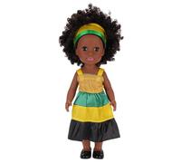 Alomejor Poupée de bébé Africaine de 14 Pouces, Cravate en Vinyle Dye Hair Black Doll, adapté aux Filles et aux Garçons de 2 Ans