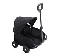 Alomejor Poussette pour Animaux de Compagnie, Poussette Légère à 4 Roues pour Chien et Chat avec Auvent Tissu Oxford en Métal Pliable Facile en 3 étapes pour Petits Animaux de Compagnie (BLACK)