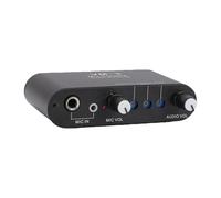 Alomejor Préampli de Microphone avec Amplificateur de Gain de Canard Réglable pour Diffusion en Direct Podcast DJ KTV 1 unité en Métal