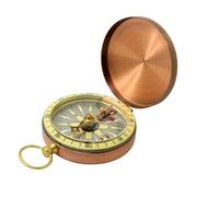 Alomejor Premium Vintage Retro Copper Flip Cover Pocket Watch Survival Gear for Camping Hiking()