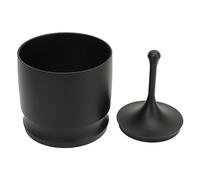 Alomejor Presse à Anneaux de Dosage Stables en Alliage D'aluminium, pour Cueilleur de Poudre de café, Empêche le Gaspillage de Poudre, 58mm pour Baristas (Noir 58MM)