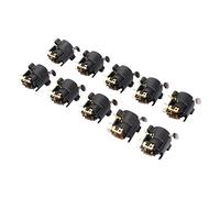 Alomejor Prise XLR à Montage sur Panneau Connecteur 10pcs | 6,5 mm, noir, matériau ABS, idéal pour les musiciens, adapté aux performances live